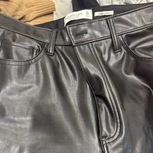 Abercrombie & Fitch Black Vegan Leather Pants